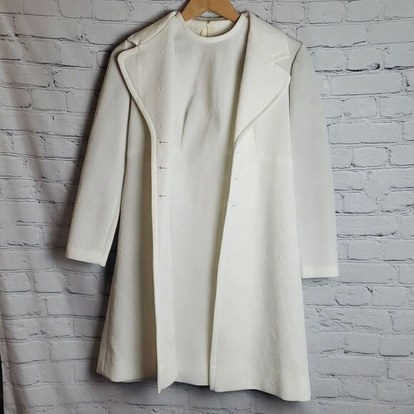 Vintage Ruth Norman White Blazer and Dress Set - Picture 1 of 17